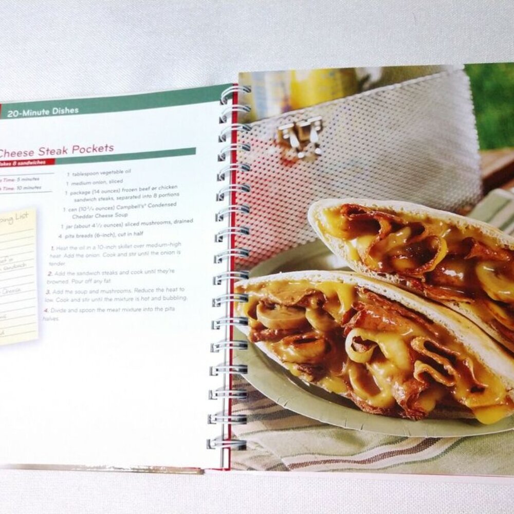 Campbell's Busy Family Recipes Recipe Cookbook Hardcover Spiral Bound - Picture 6 of 8
